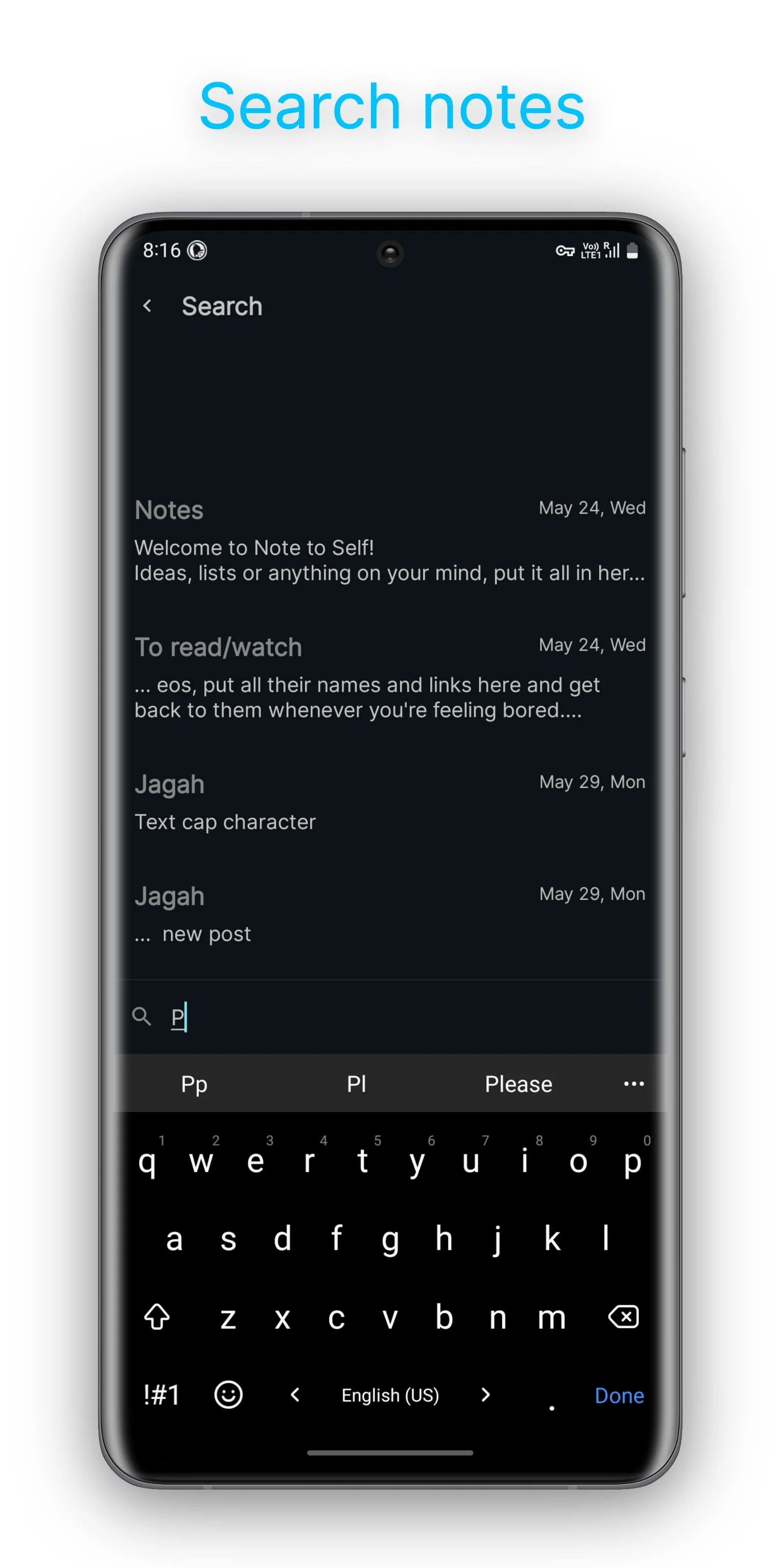 Note to Self - Private Notepad Screenshot 3