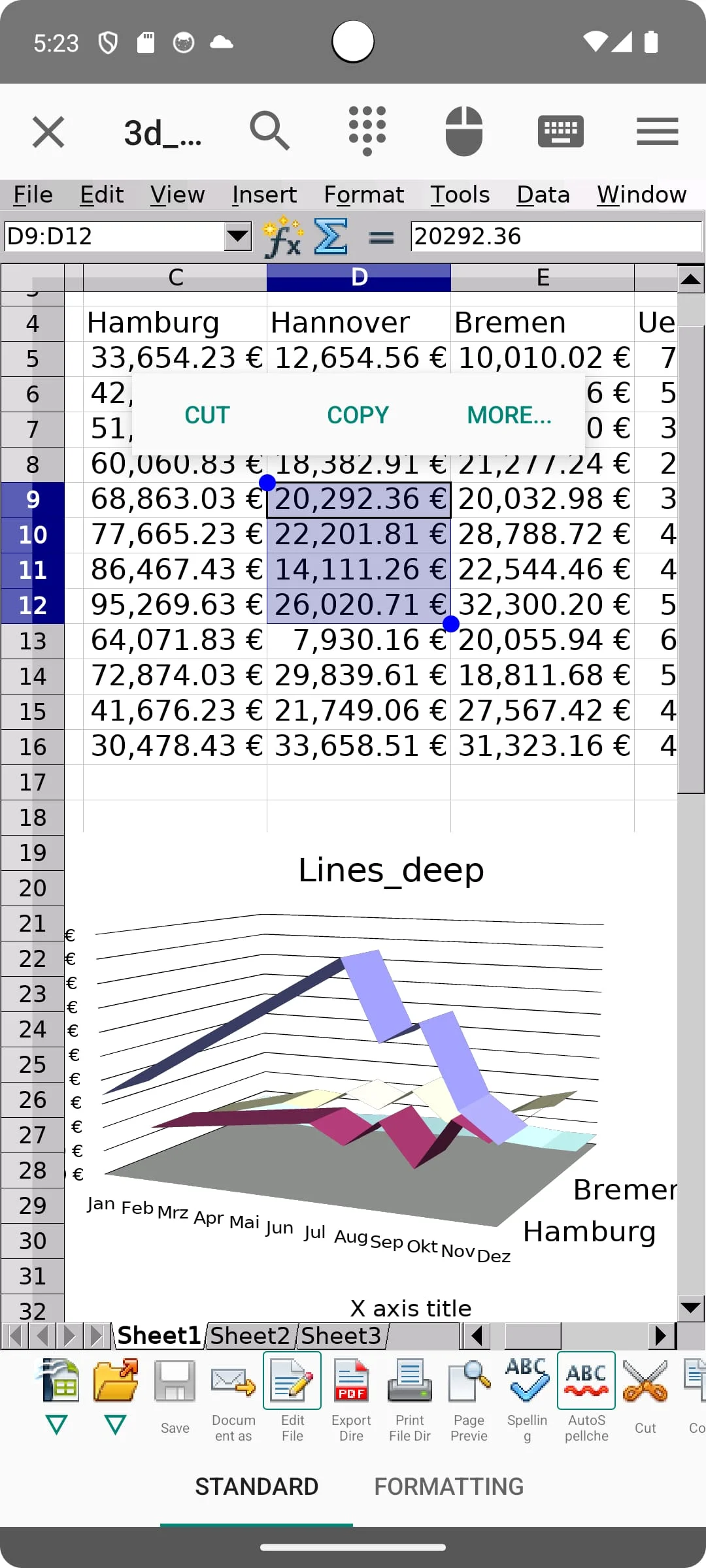 AndrOpen Office Screenshot 2