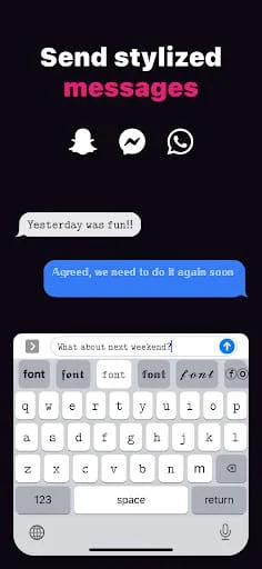 Fontkey - Fonts Keyboard Emoji Screenshot 3
