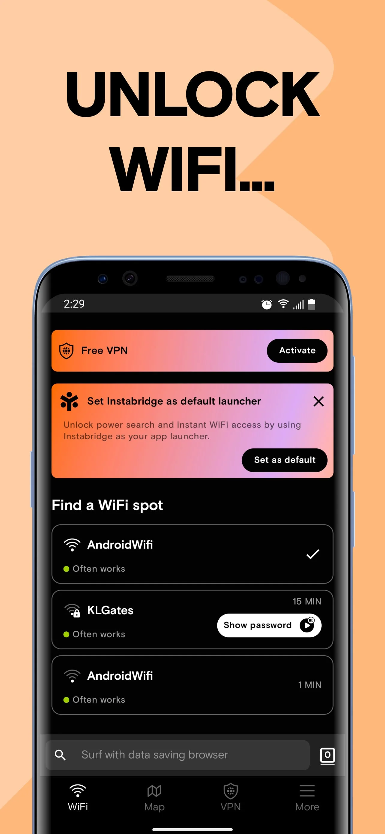 Instabridge: WiFi Hotspot Map Screenshot 2
