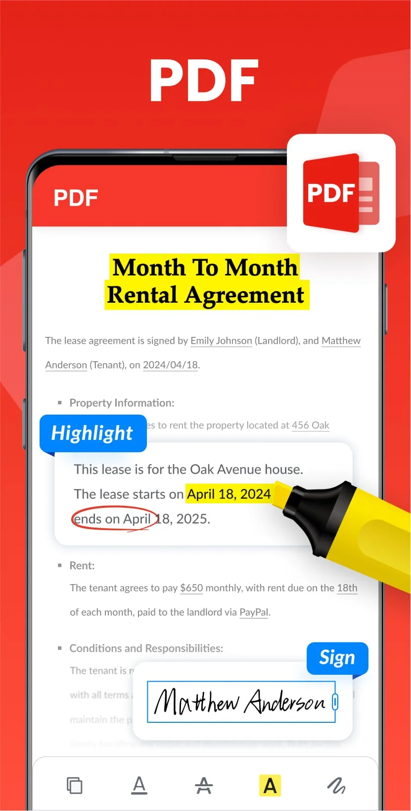 Document Reader - PDF Editor Screenshot 2