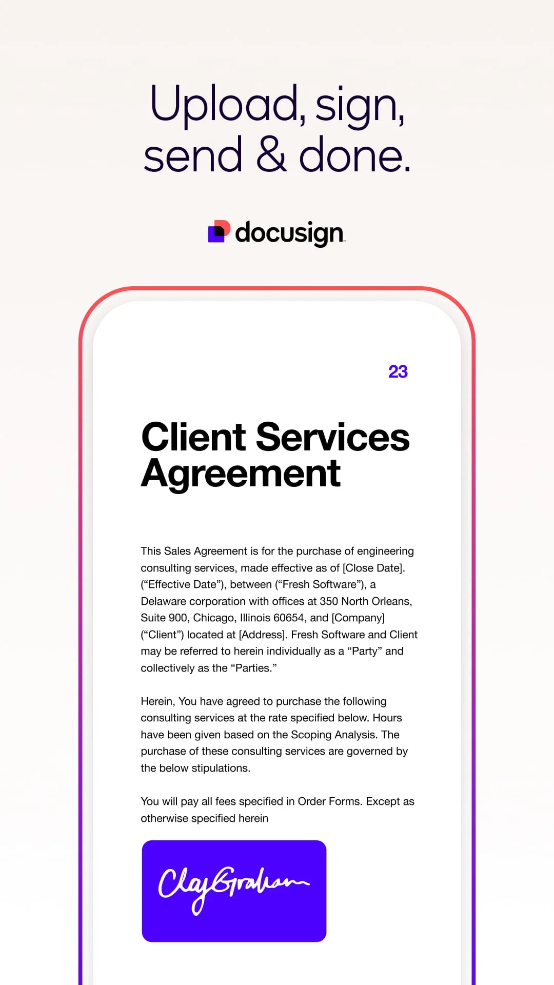 Docusign - Upload & Sign Docs Screenshot 1