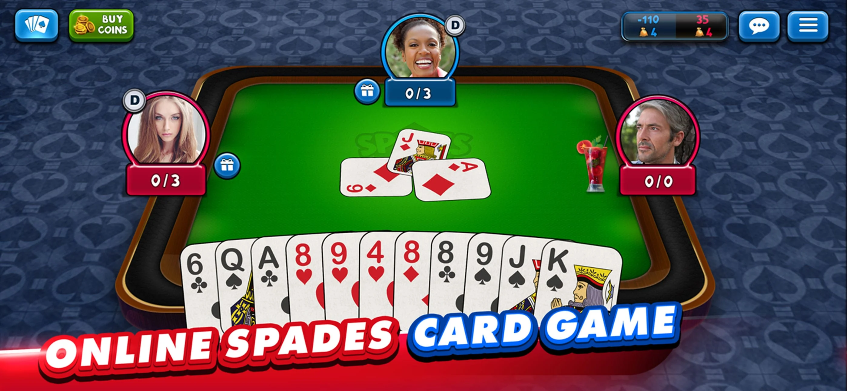 Spades Plus - Card Game Screenshot 1