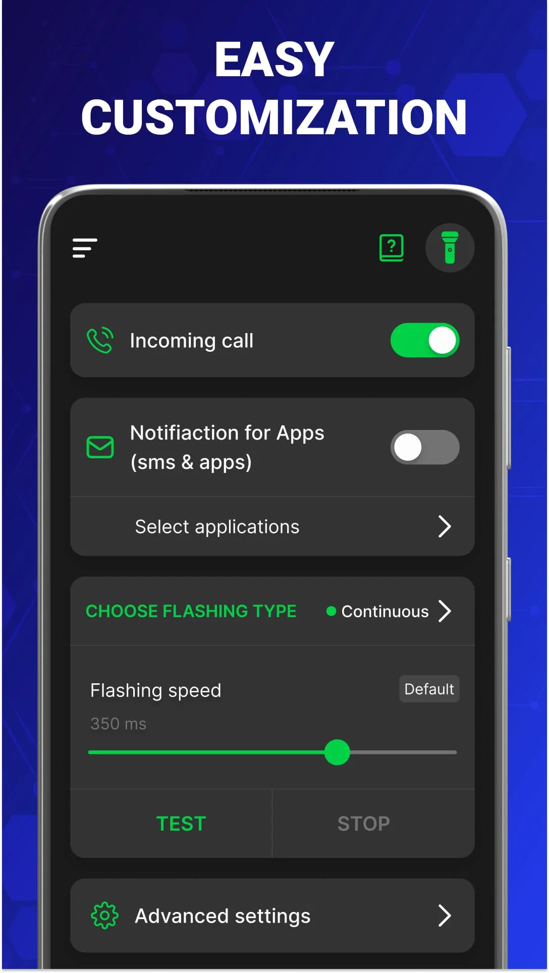 Flash Alert & Led Flashlight Screenshot 4