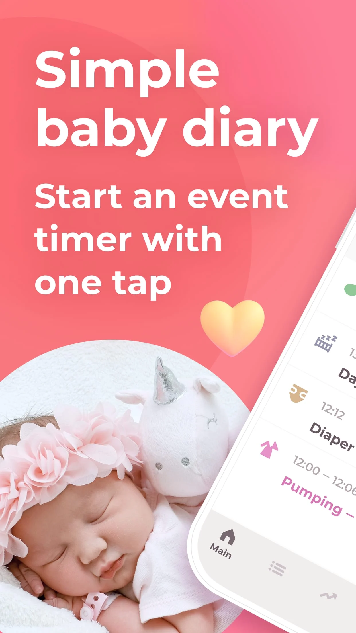 Breastfeeding tracker Pump log Screenshot 1