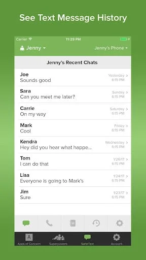 Text Monitoring Parental Contr Screenshot 1