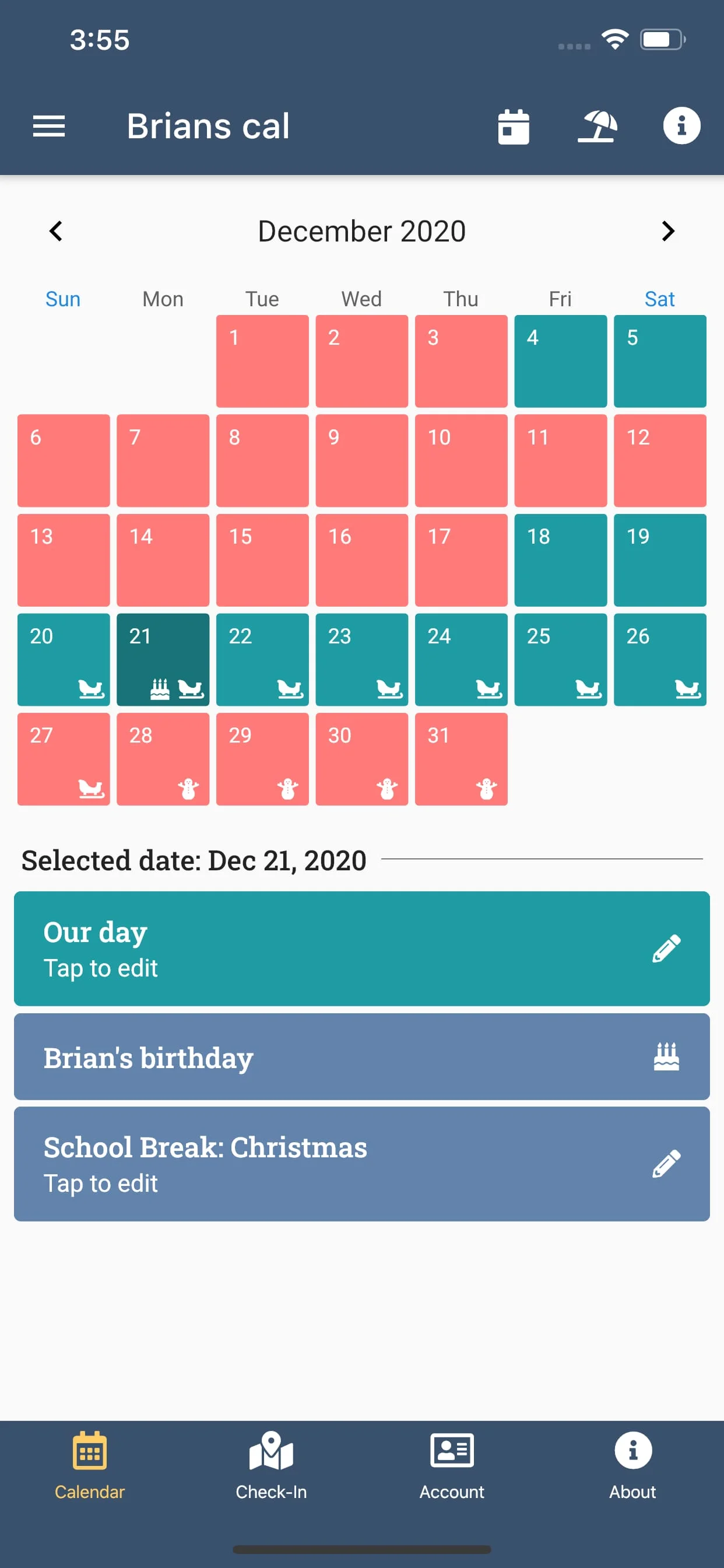 Our Days Co-Parenting Calendar Screenshot 4
