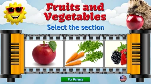 Fruits and Vegetables for Kids Screenshot 1