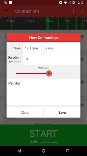 Contractions Timer for Labor Screenshot 3