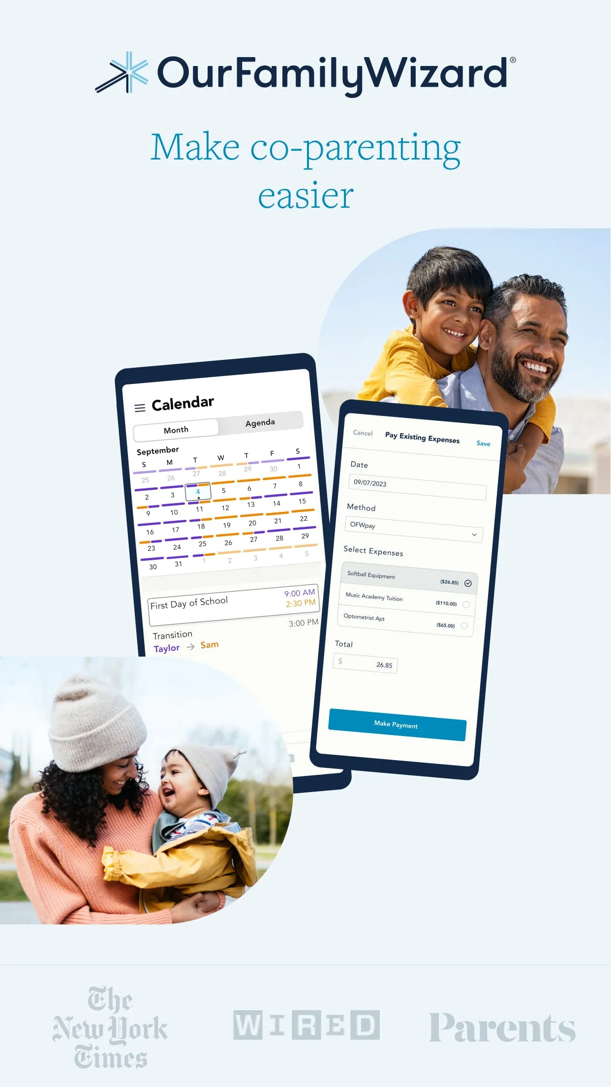 OurFamilyWizard Co-Parent App Screenshot 1