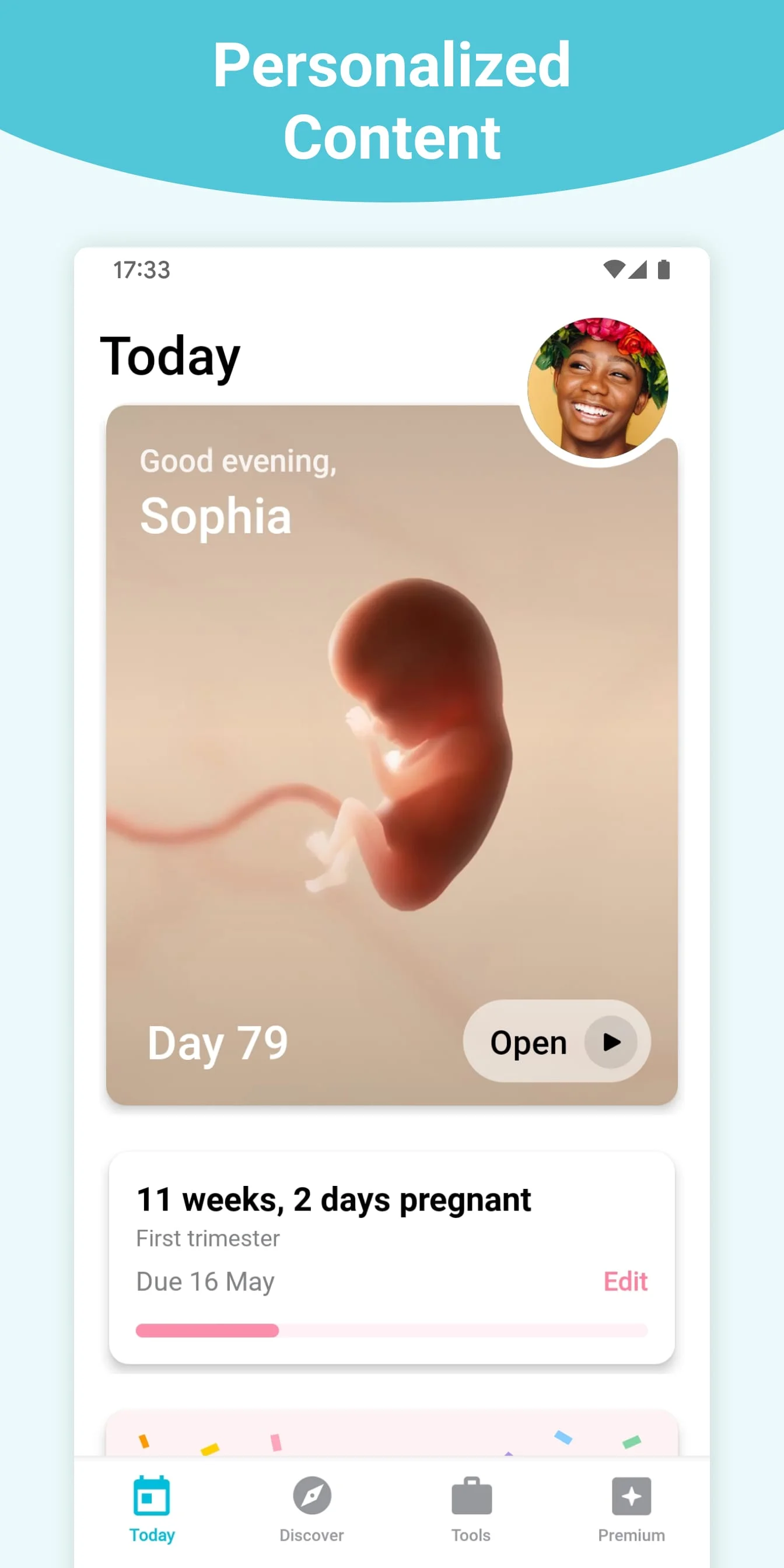 Pregnancy + | Tracker App Screenshot 1