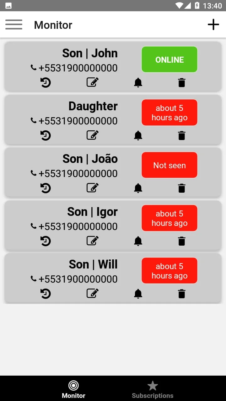 Online Monitor (Last Seen) Screenshot 1