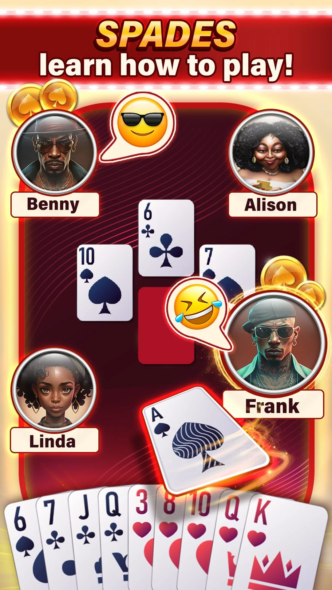Spades: Classic Card Game Screenshot 1