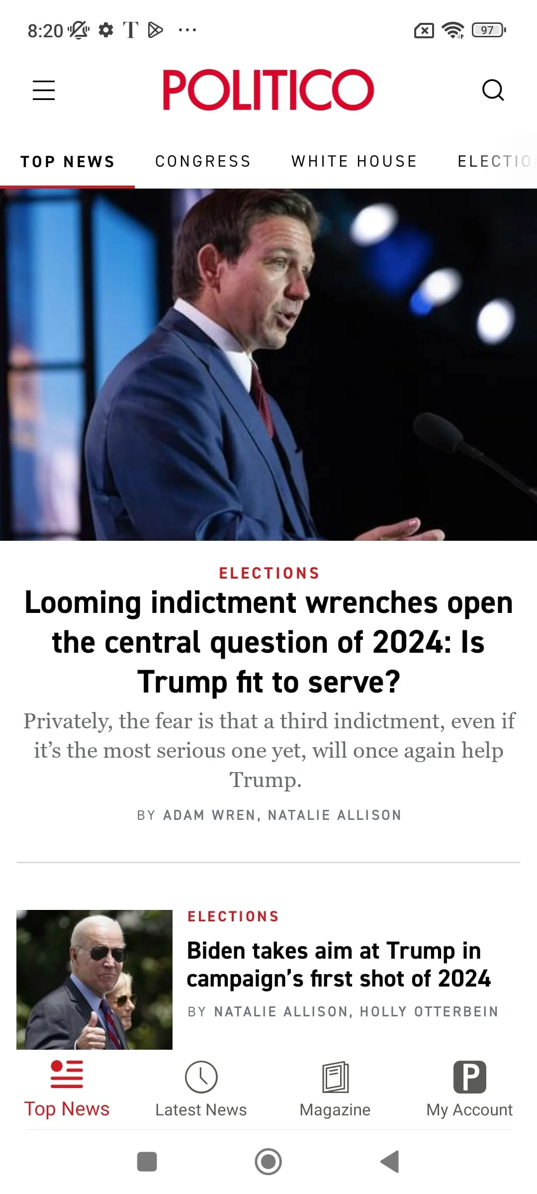 POLITICO Screenshot 1