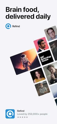 Refind – Brain food, daily Screenshot 1