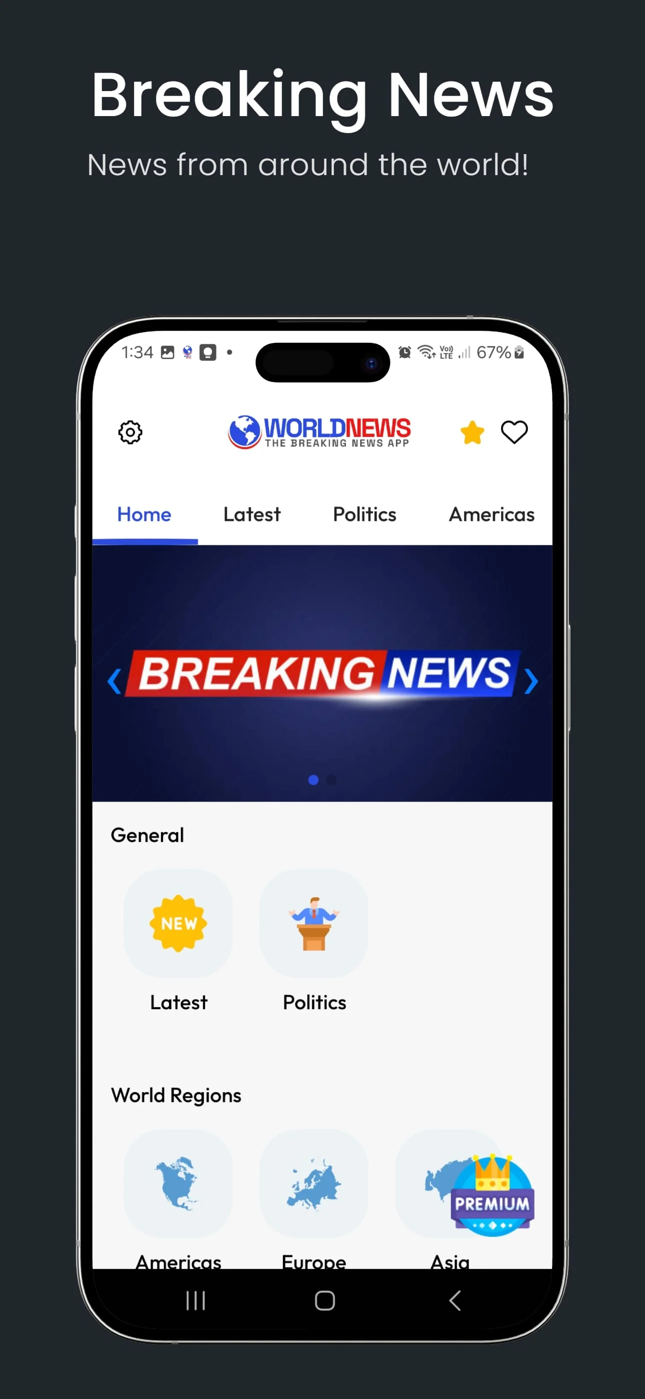 World News: Breaking News App Screenshot 1