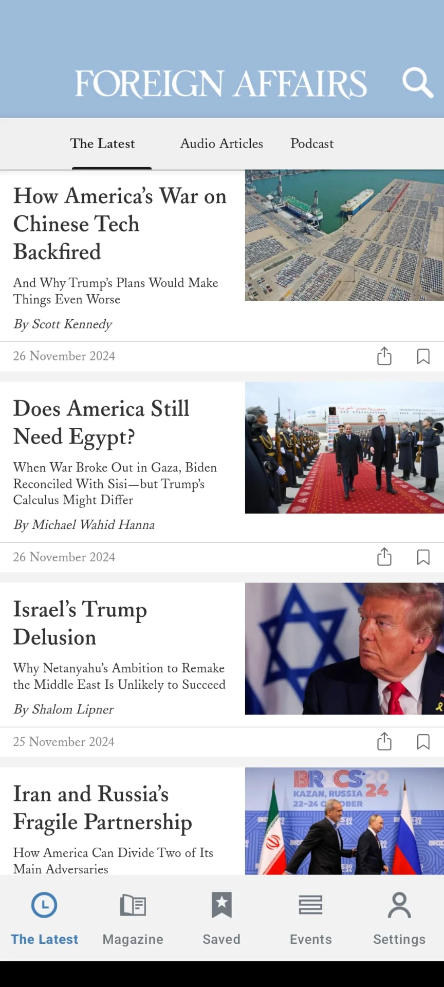 Foreign Affairs Magazine Screenshot 1