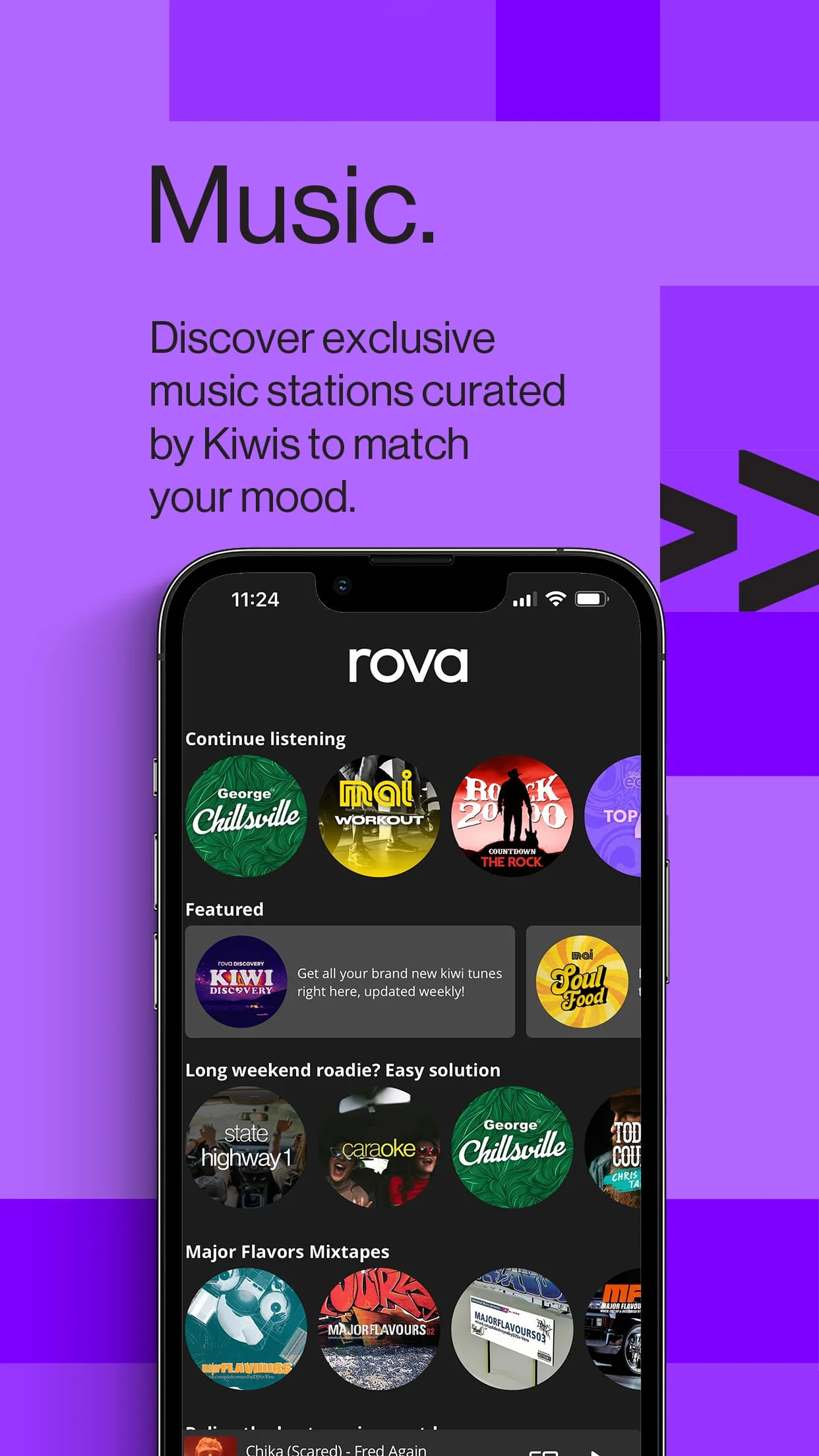 rova – radio, music, podcasts Screenshot 3