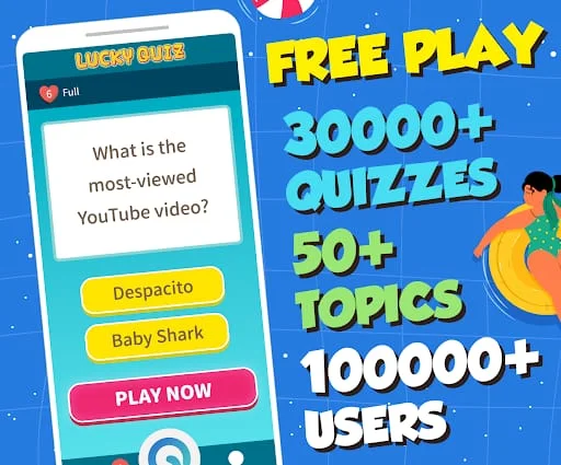 Fun trivia game - Lucky Quiz Screenshot 1
