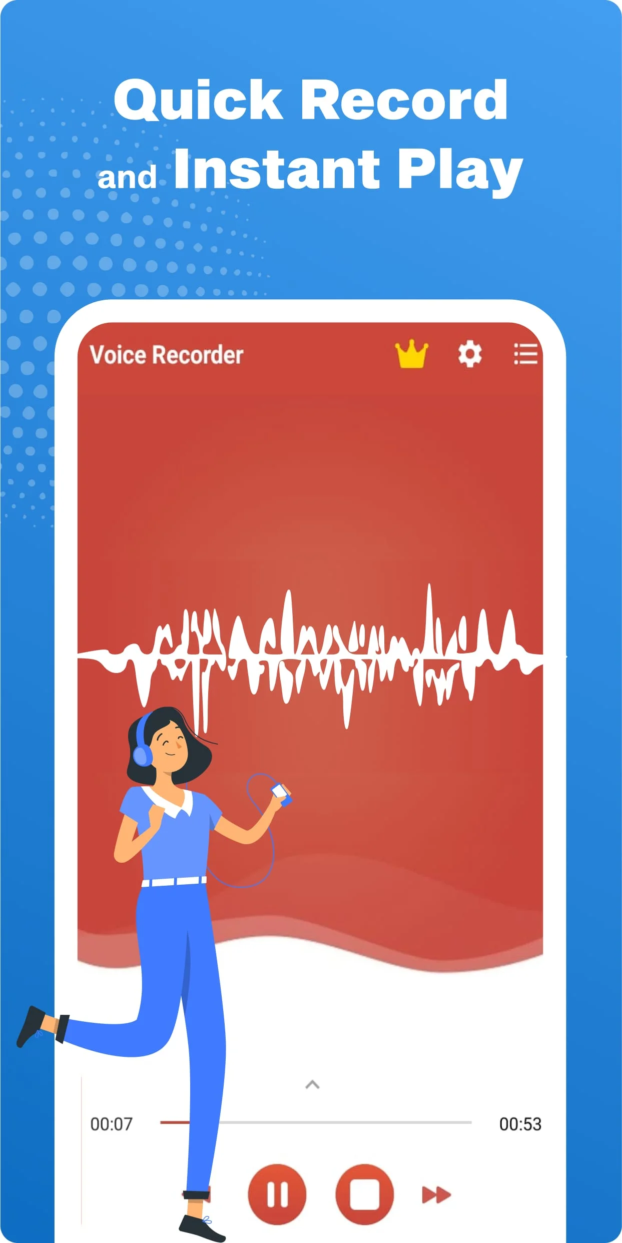 Voice Recorder : Recording App Screenshot 1