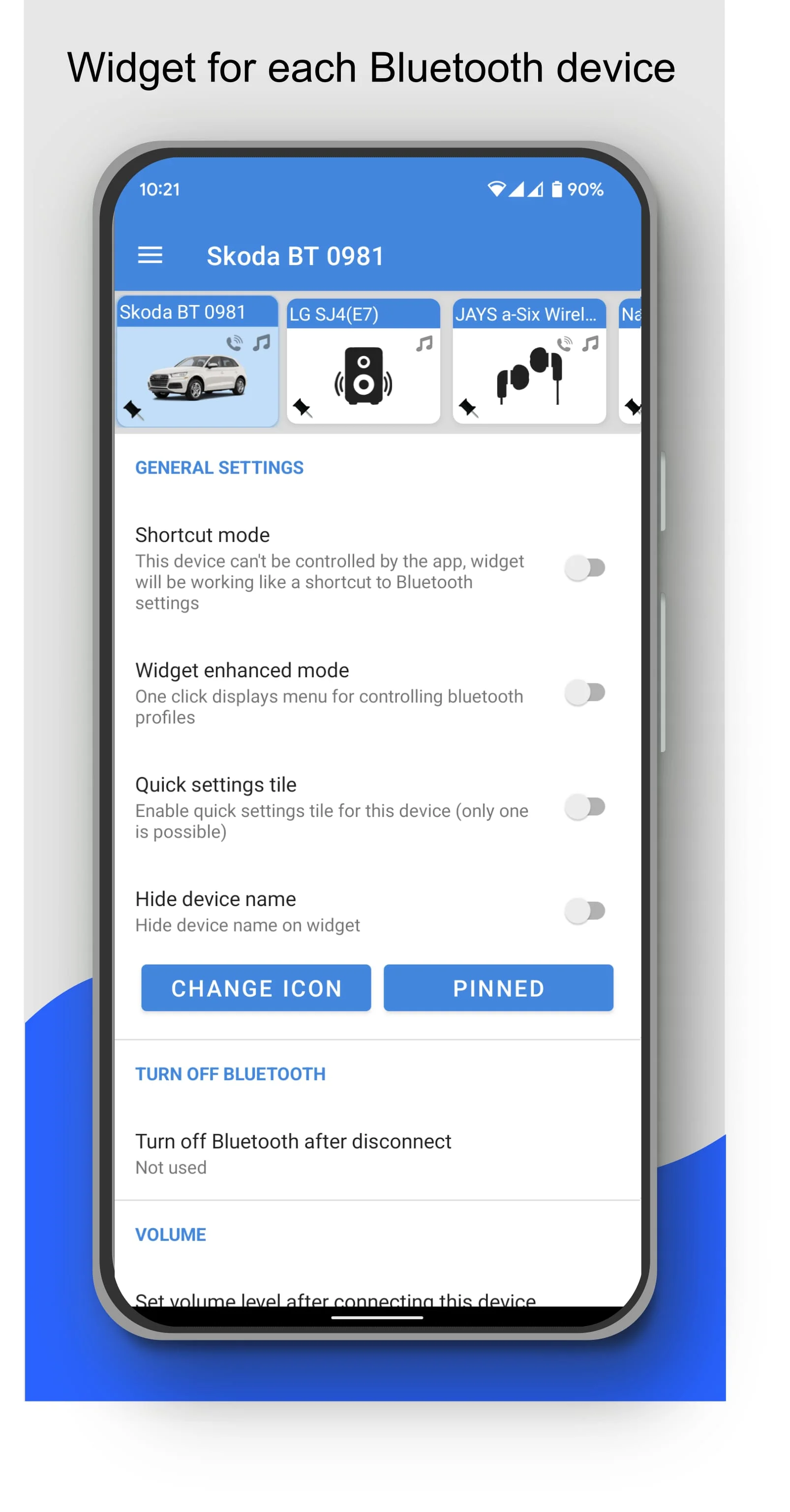 Bluetooth Audio Connect Widget Screenshot 2