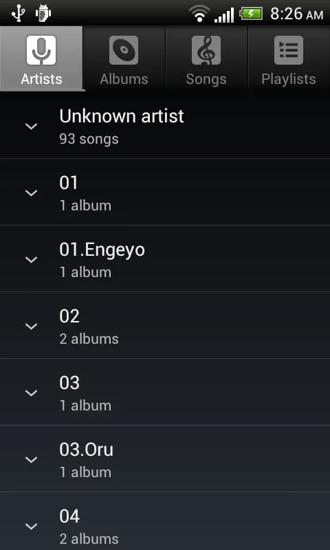 Default Music Player Screenshot 2