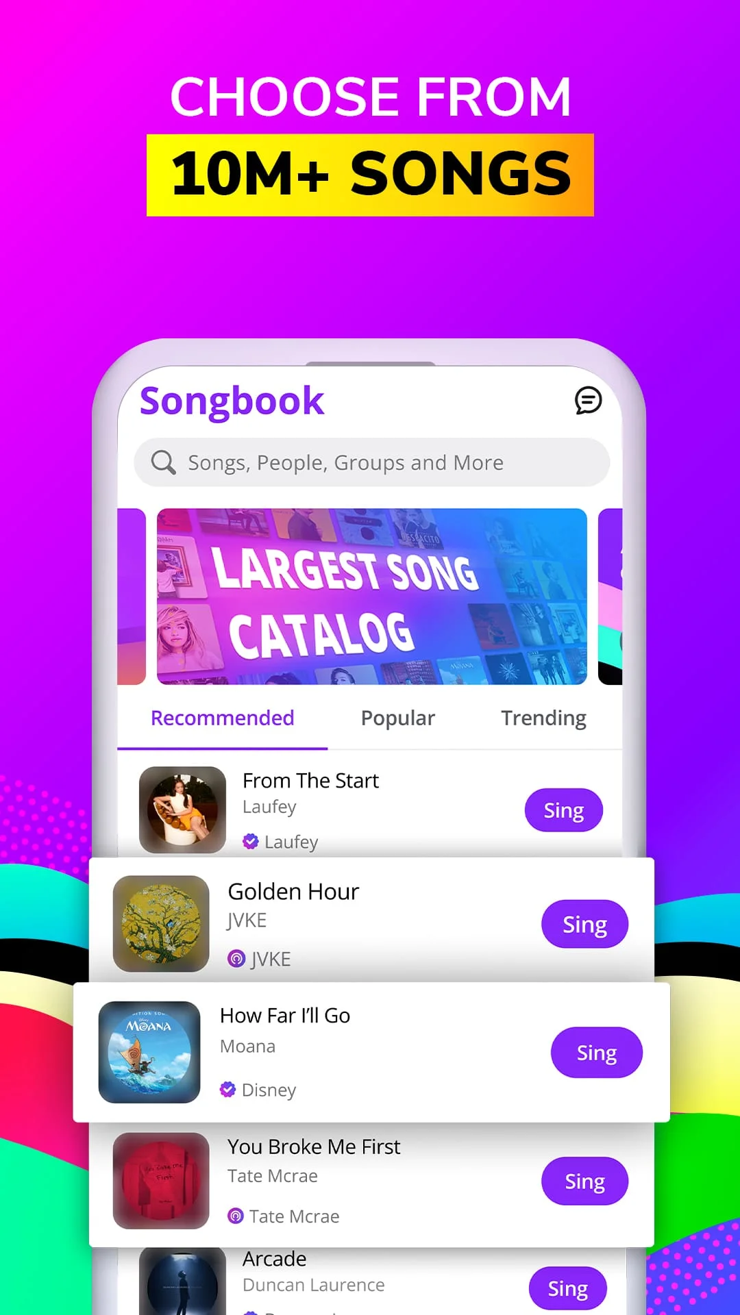 Smule: Karaoke, Sing & Record Screenshot 1