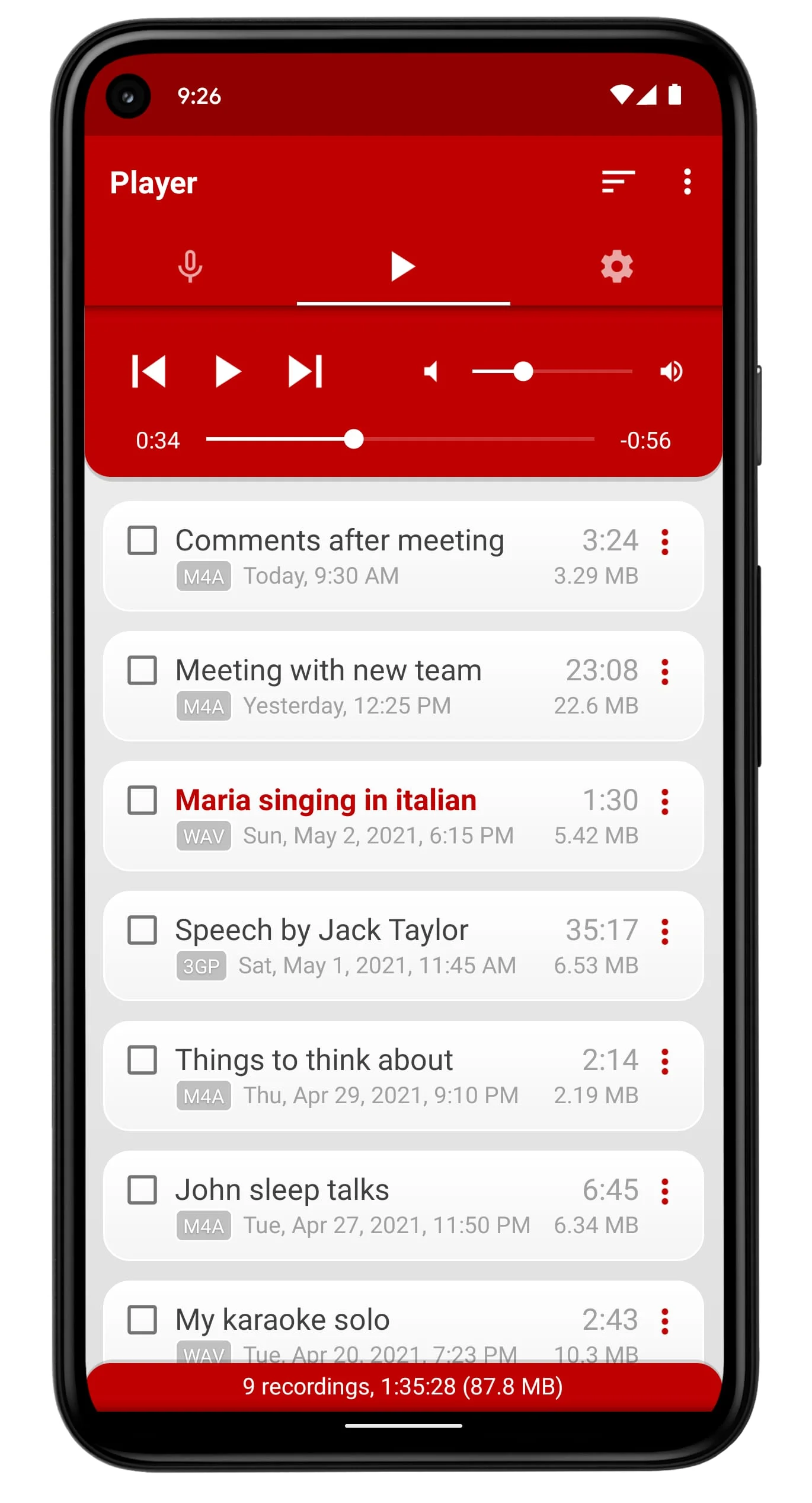 Voice Recorder Pro Screenshot 2