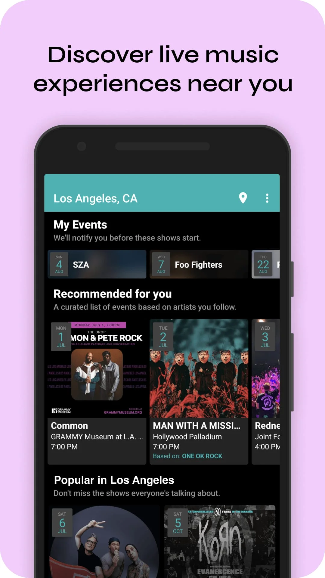 Bandsintown Concerts Screenshot 3