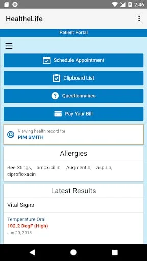HealtheLife Screenshot 1