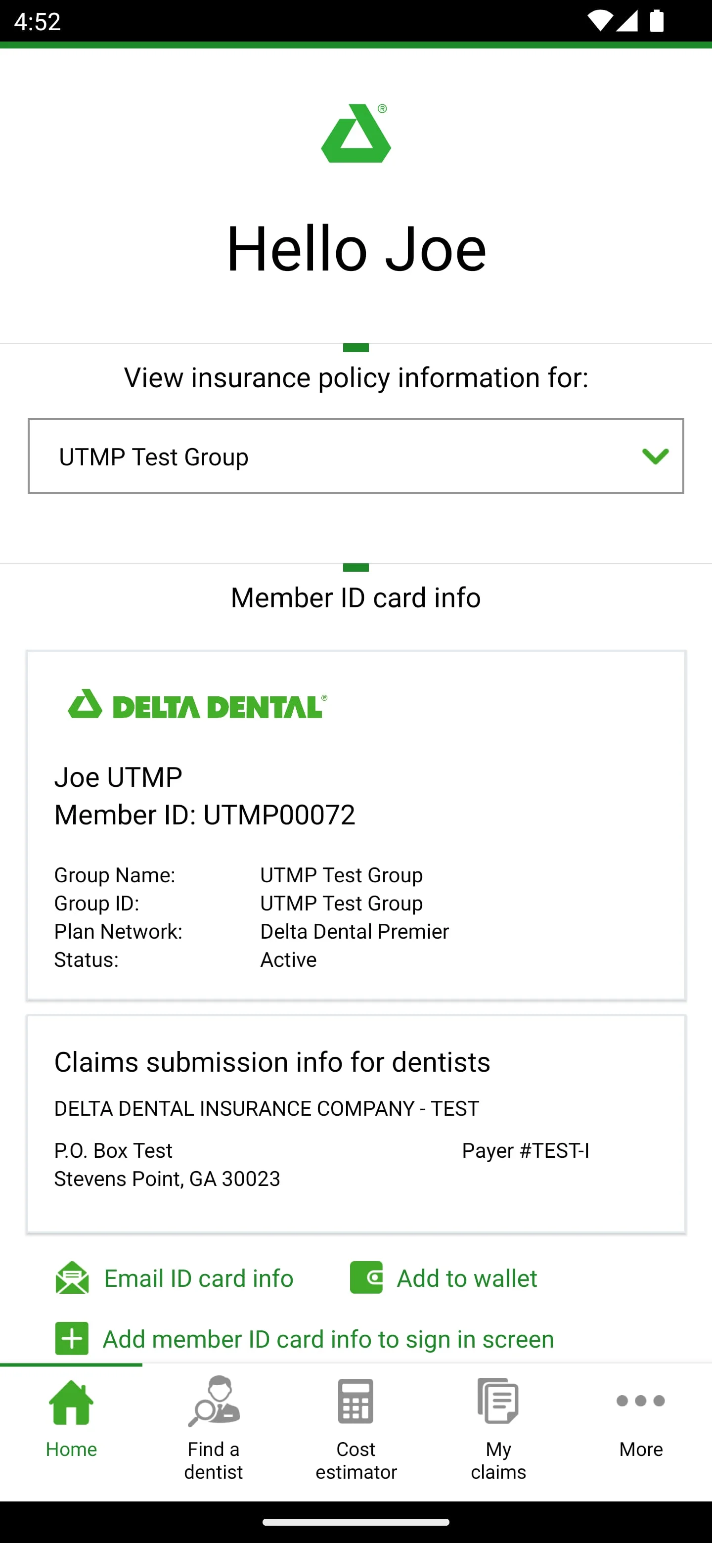 Delta Dental Mobile App Screenshot 2