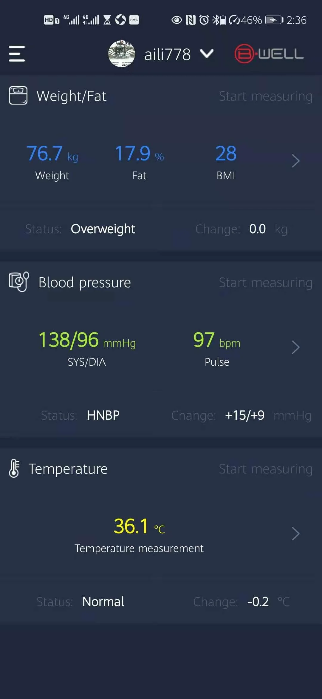 Bwell health Screenshot 2