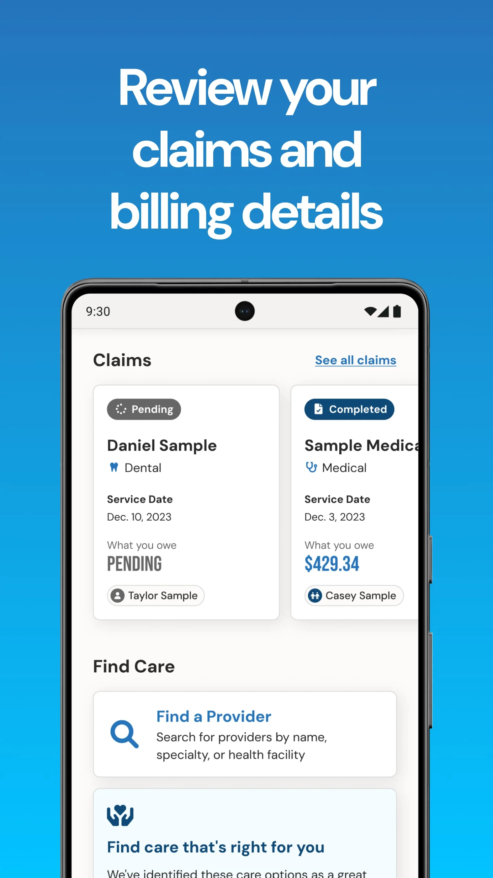 BCBSMA MyBlue Member App Screenshot 2