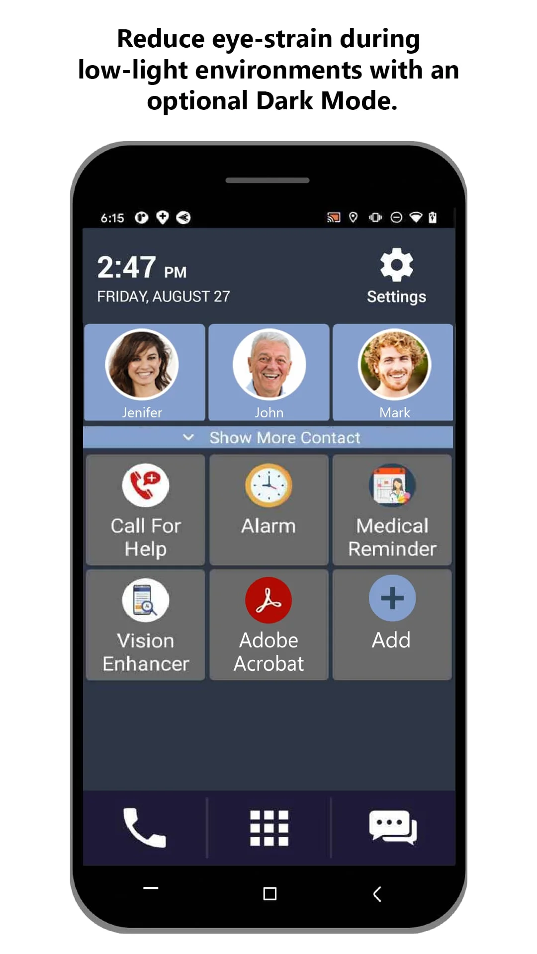 Senior Safety Phone - Big Icon Screenshot 3