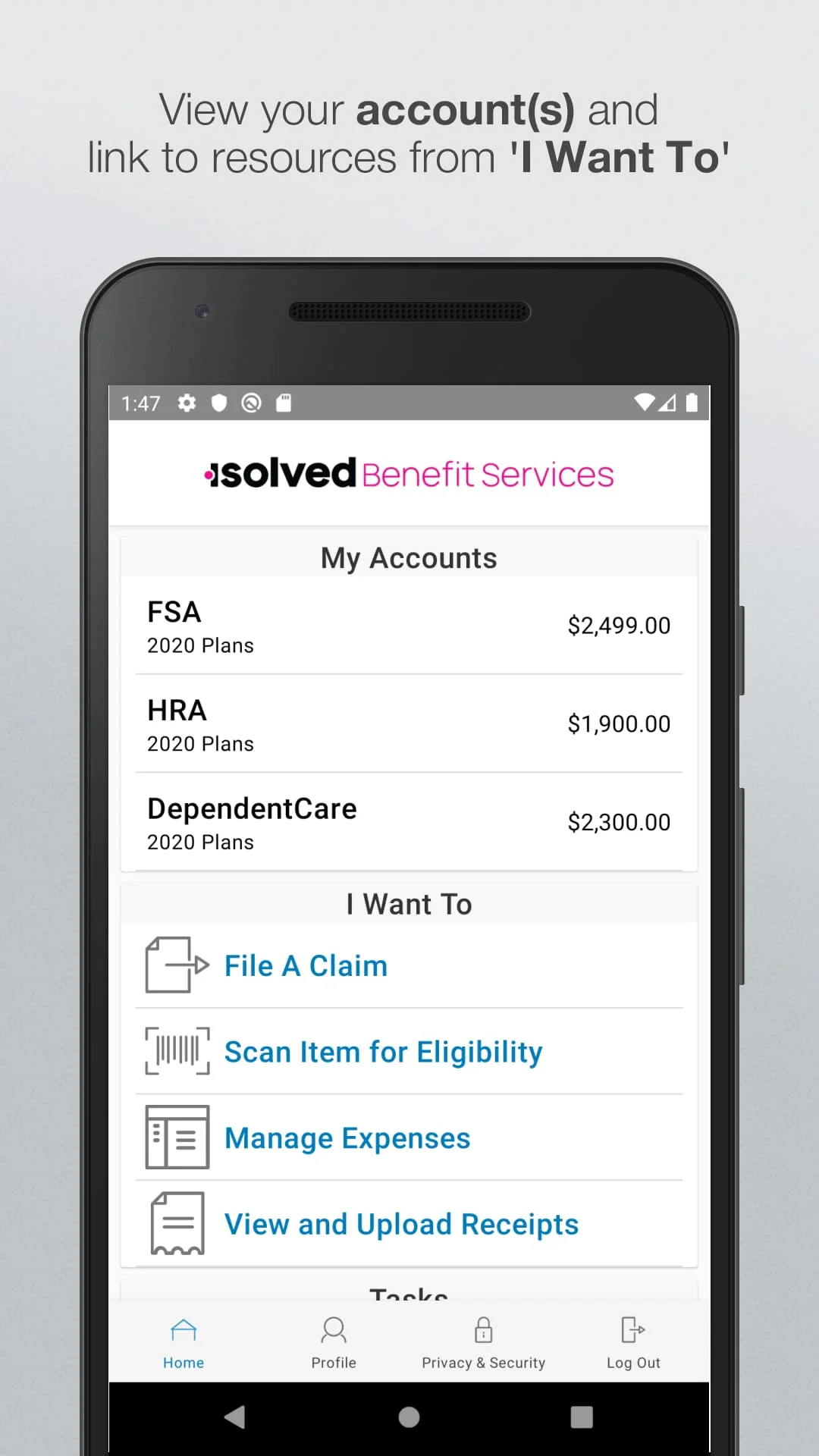isolved Benefit Services iFlex Screenshot 1