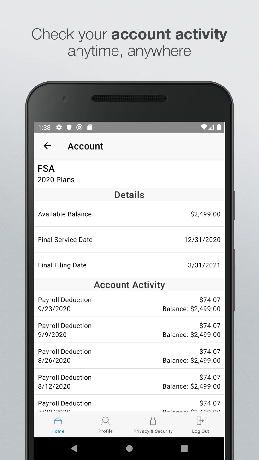 isolved Benefit Services iFlex Screenshot 2
