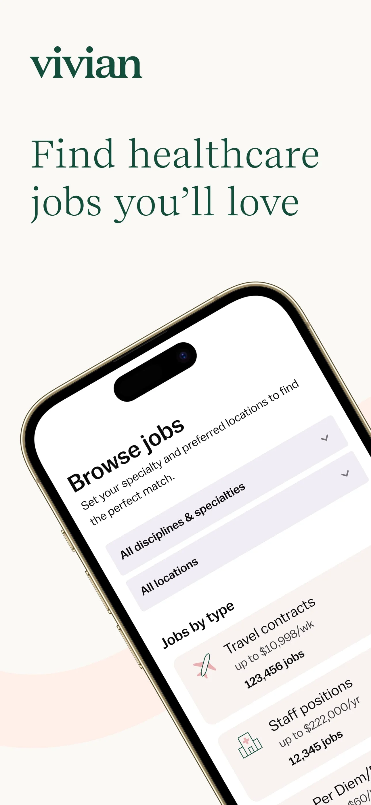 Vivian - Find Healthcare Jobs Screenshot 1