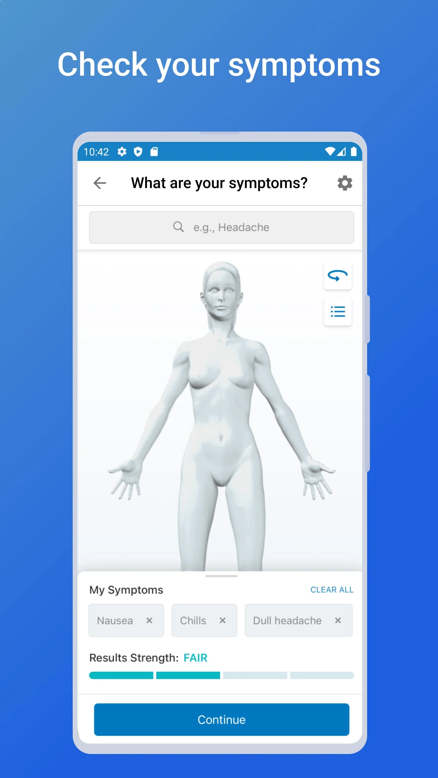 WebMD: Symptom Checker Screenshot 1
