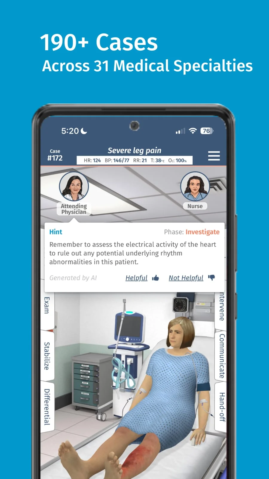 Full Code Medical Simulation Screenshot 2