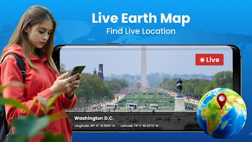 Live Earth Map & Speedometer Screenshot 1