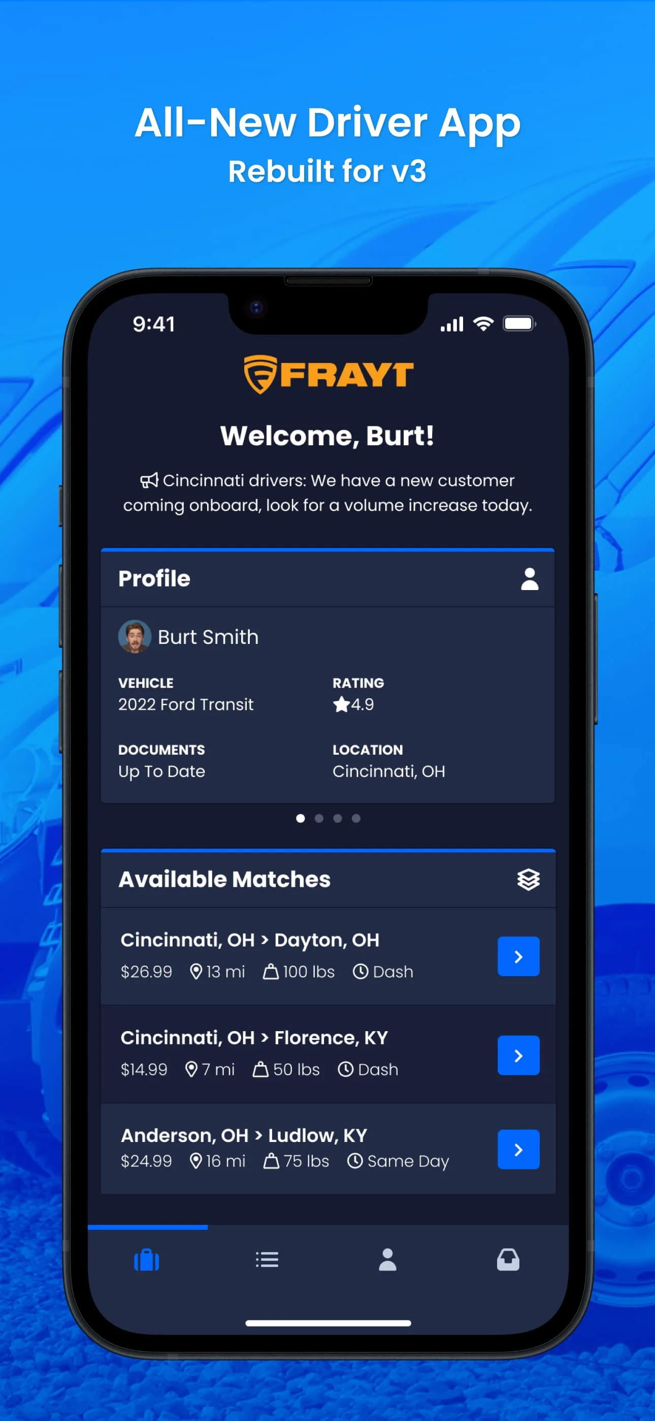 FRAYT Driver Screenshot 1