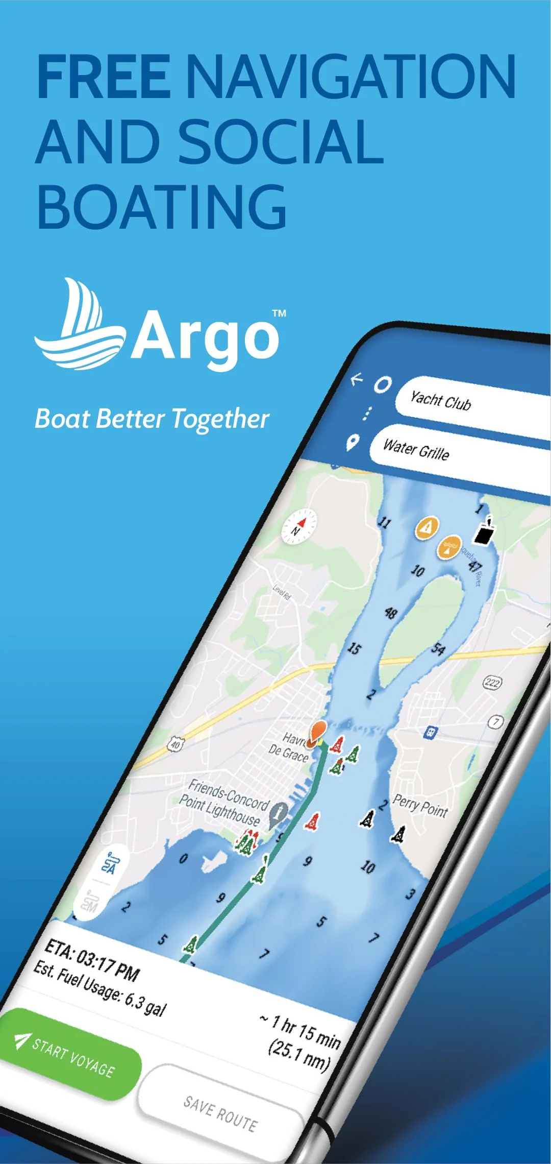Argo - Boating Navigation Screenshot 1