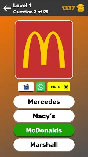 Logo Game: Multiple Choice Screenshot 3