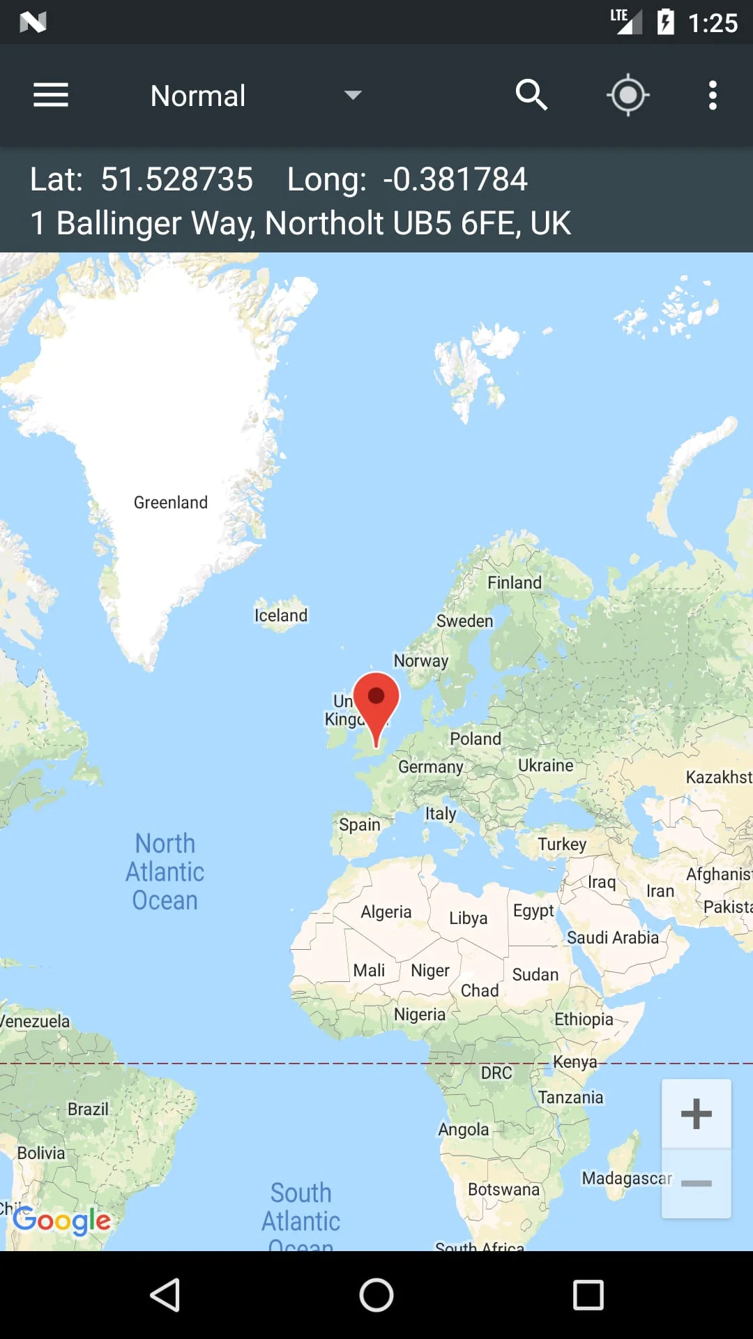 Map Coordinates Screenshot 1