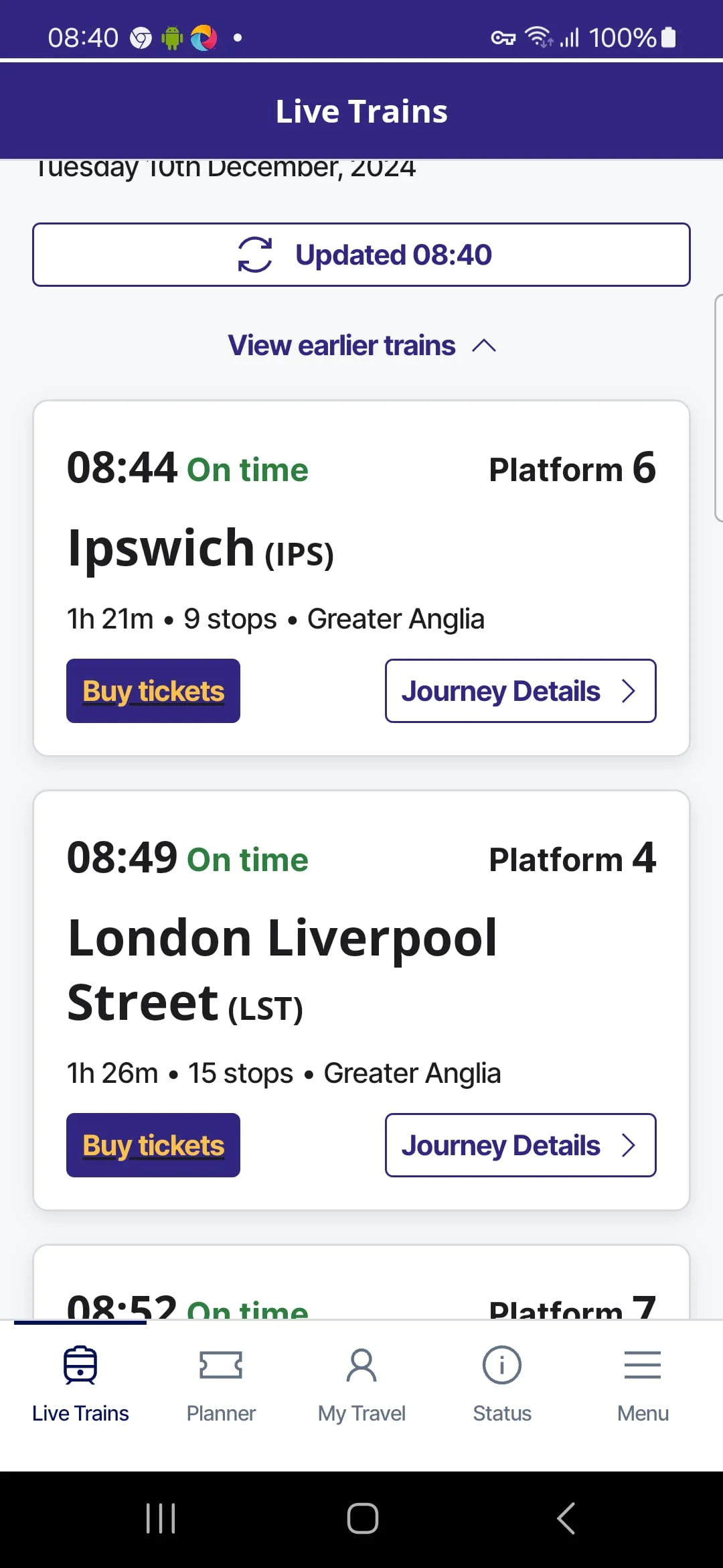 National Rail Screenshot 2