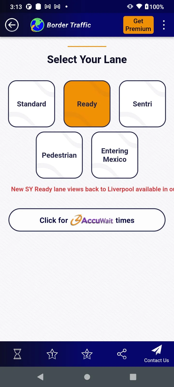 Border Traffic App Screenshot 2