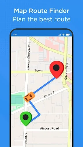 Easy Route Finder & Voice Maps Screenshot 1
