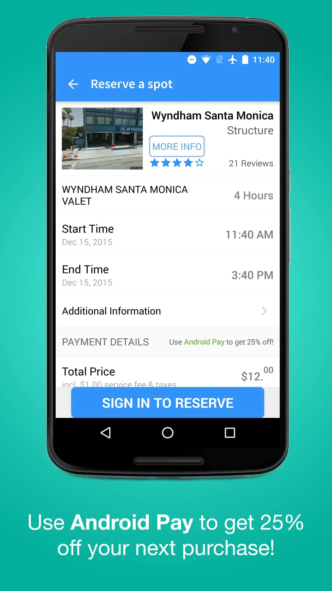 INRIX ParkMe Screenshot 2