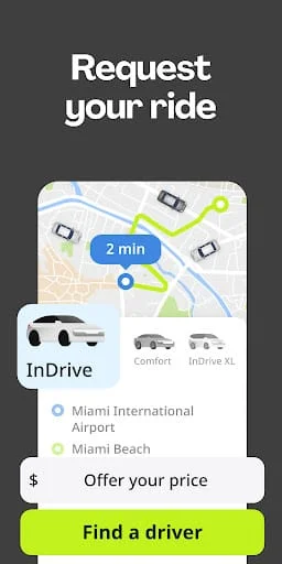 inDrive - Book a Safe Car Ride Screenshot 2