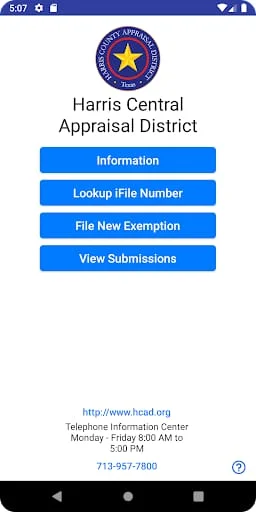 Harris Central Appraisal Dist Screenshot 1